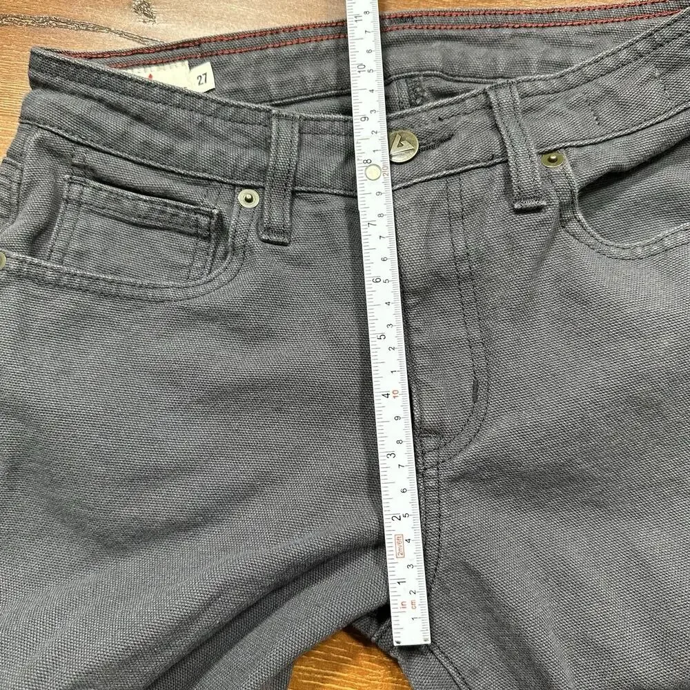 American Giant Jeans Mens 27x29 Gray Roughneck Canvas Skinny Fit Made In USA
